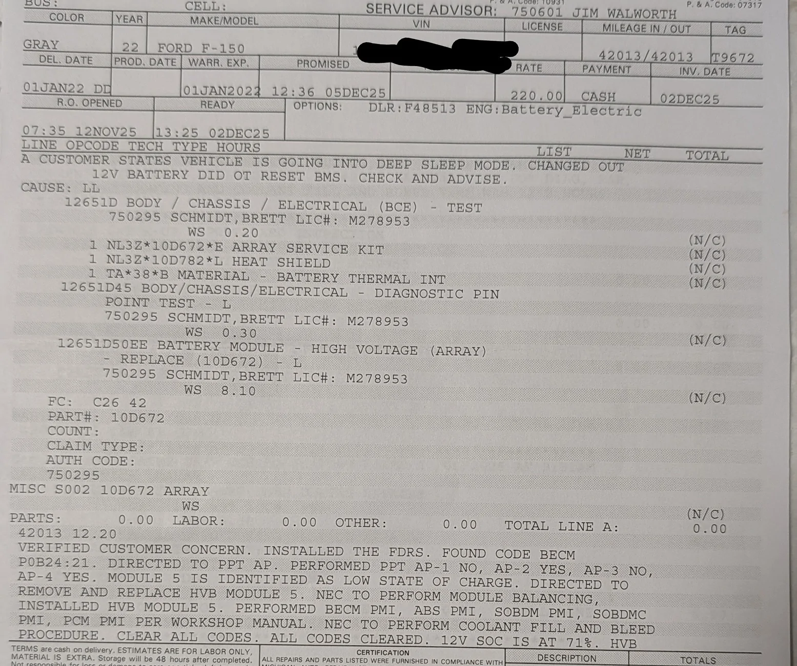 Ford F-150 Lightning Wrench light, charging errors at 65-66%...Fix post #14 PXL_20251202_235707269.RAW-01.MP~3