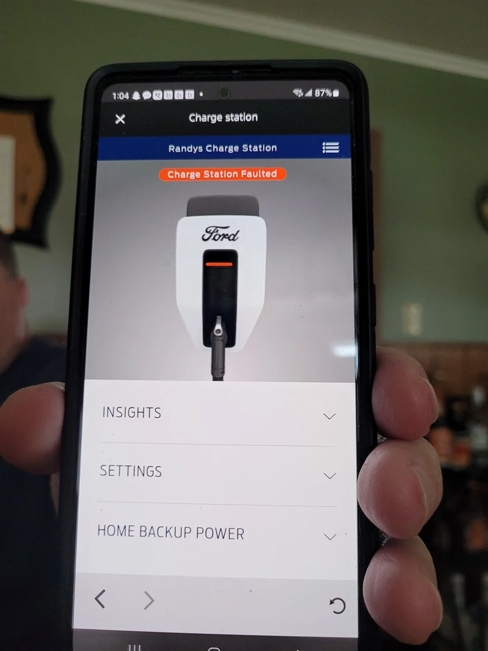 Ford F-150 Lightning Amber Charging Station Pro Fault and Ford Special Needs People in the EV support dept. 20251205_130443