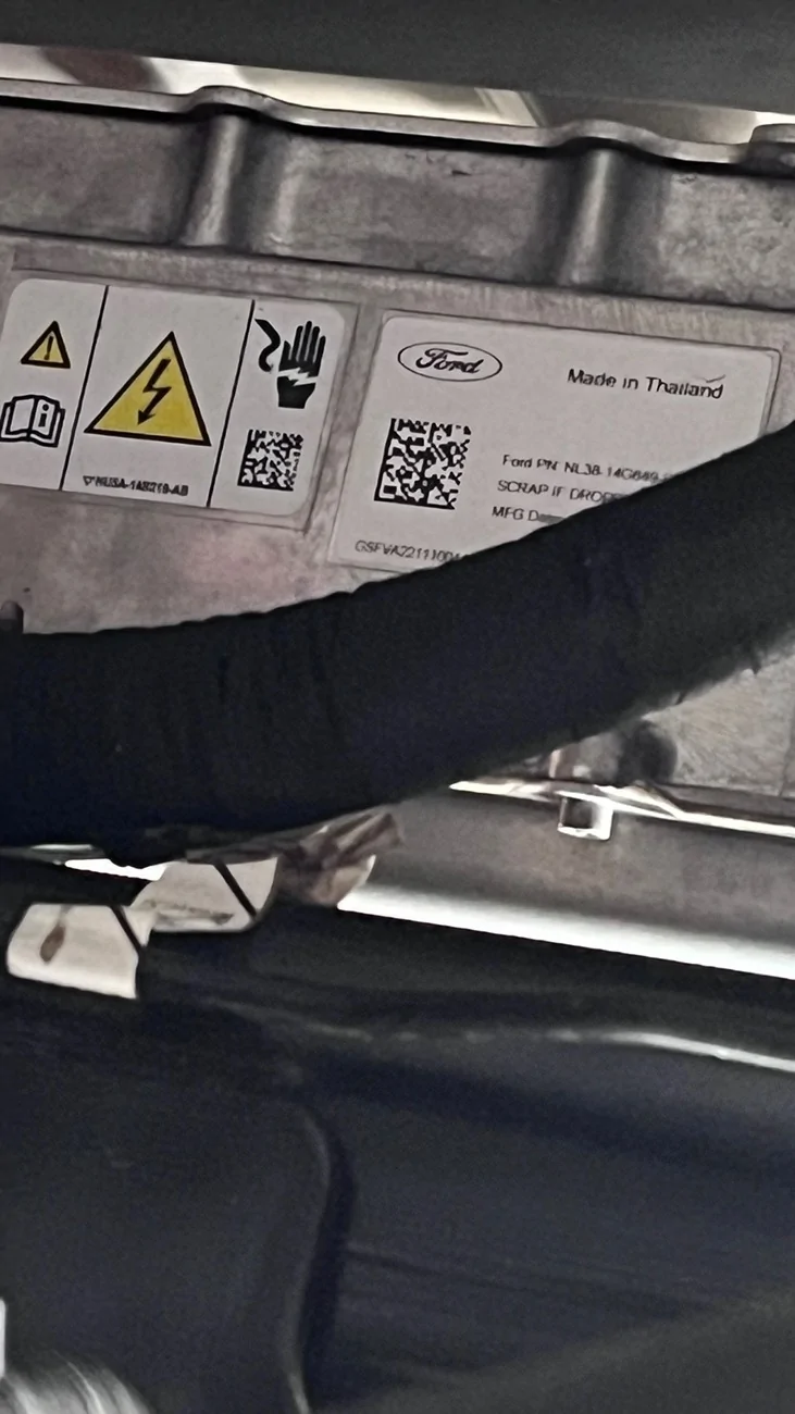 Ford F-150 Lightning Pro Power Onboard Relay Location? INVERTER far REAR LABEL High Voltag
