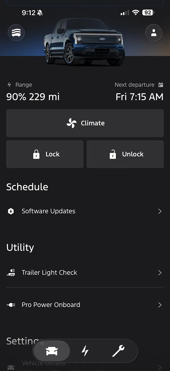 Ford F-150 Lightning Ford app 6.3.0 update iOS & Android IMG_7359