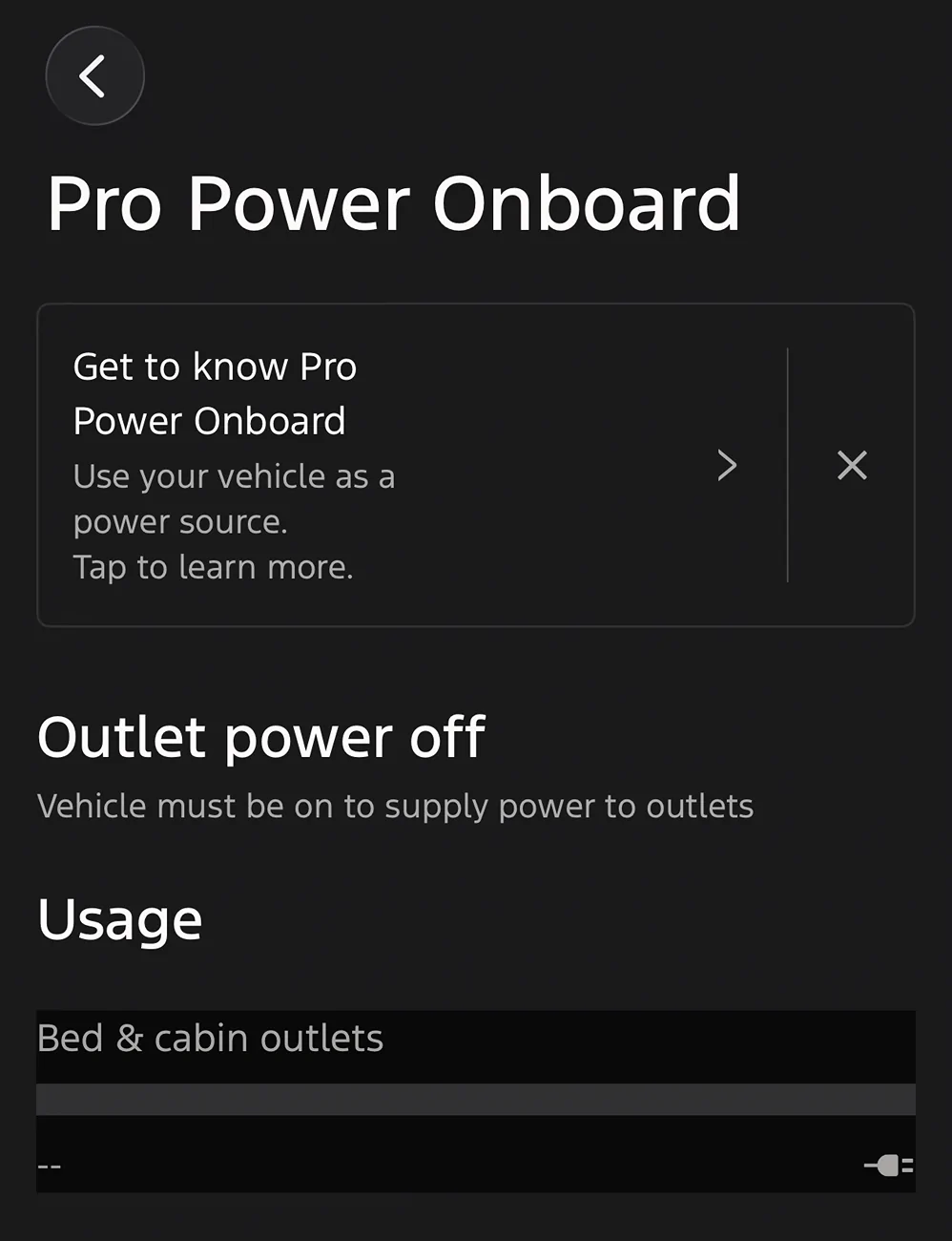 Ford F-150 Lightning New Pro Power Onboard toggle in iOS Ford app does not work IMG_0361