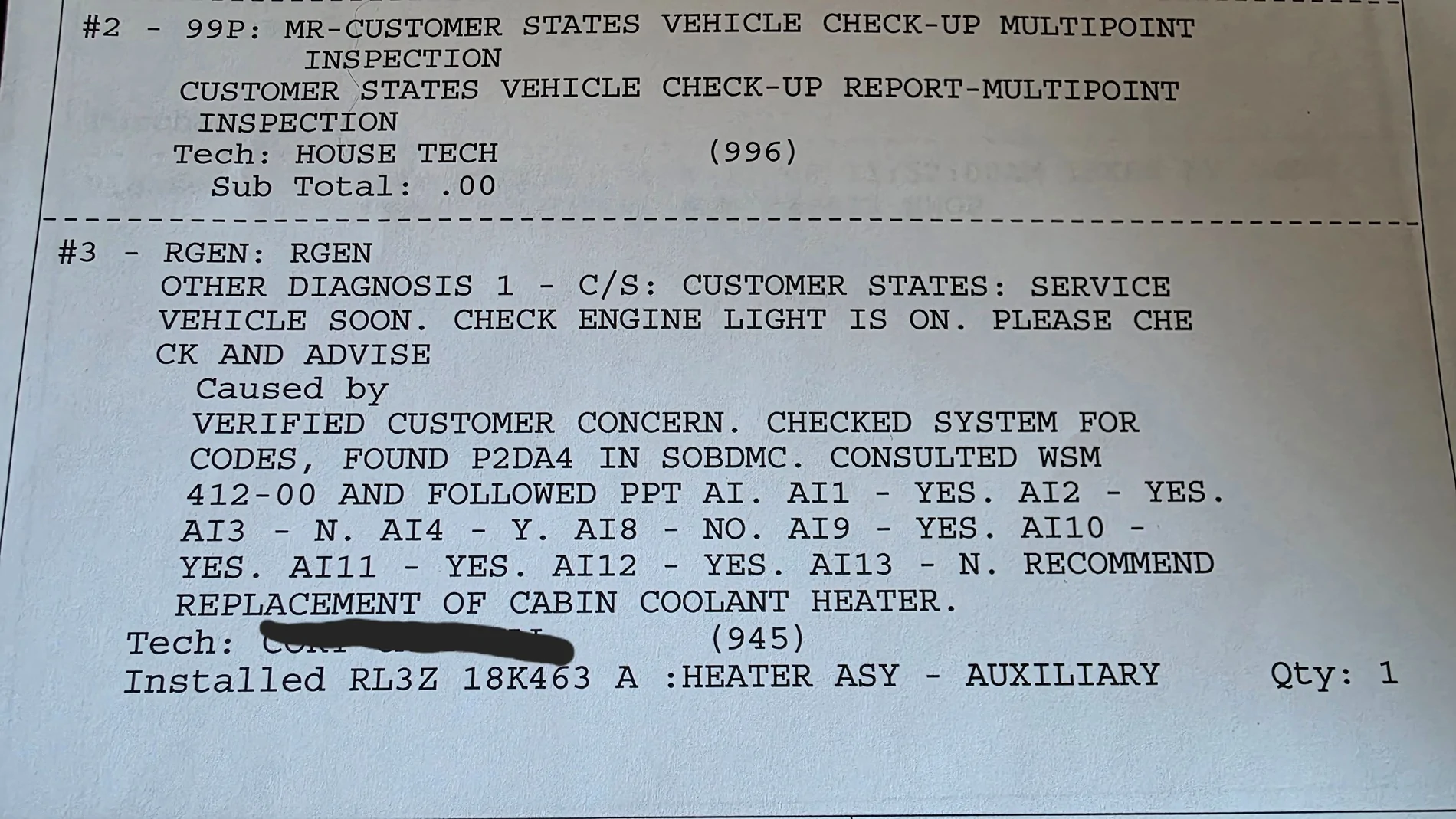 Ford F-150 Lightning My first Error Code 1000020270