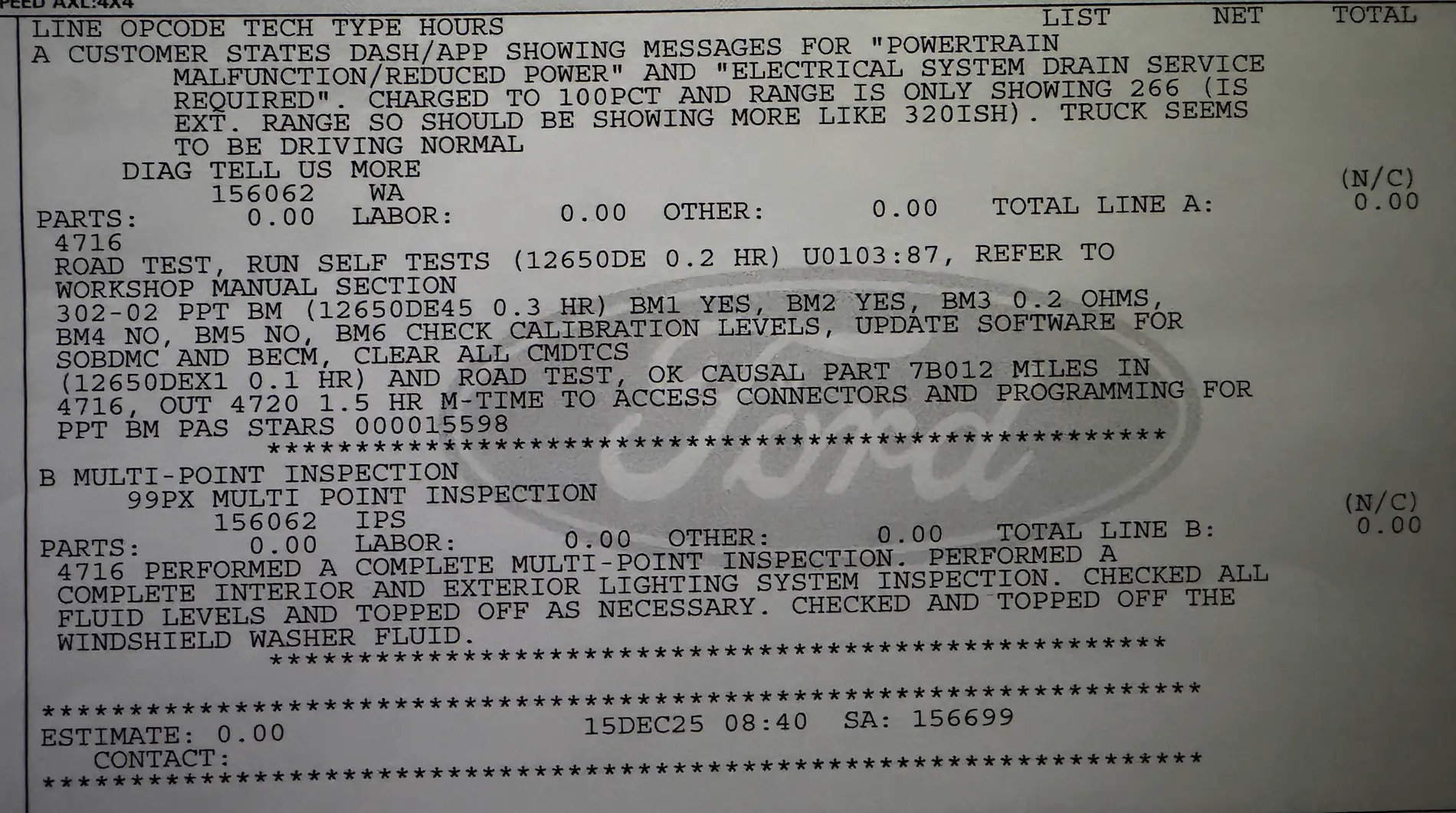 Ford F-150 Lightning Powertrain Malfunction / Shift System Fault / Service Vehicle Soon 1765841776042-js
