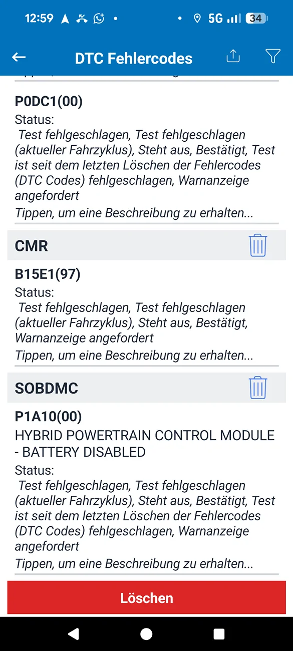 Ford F-150 Lightning Cell undervoltage of one cell - charging no longer possible Screenshot_20251218-125916