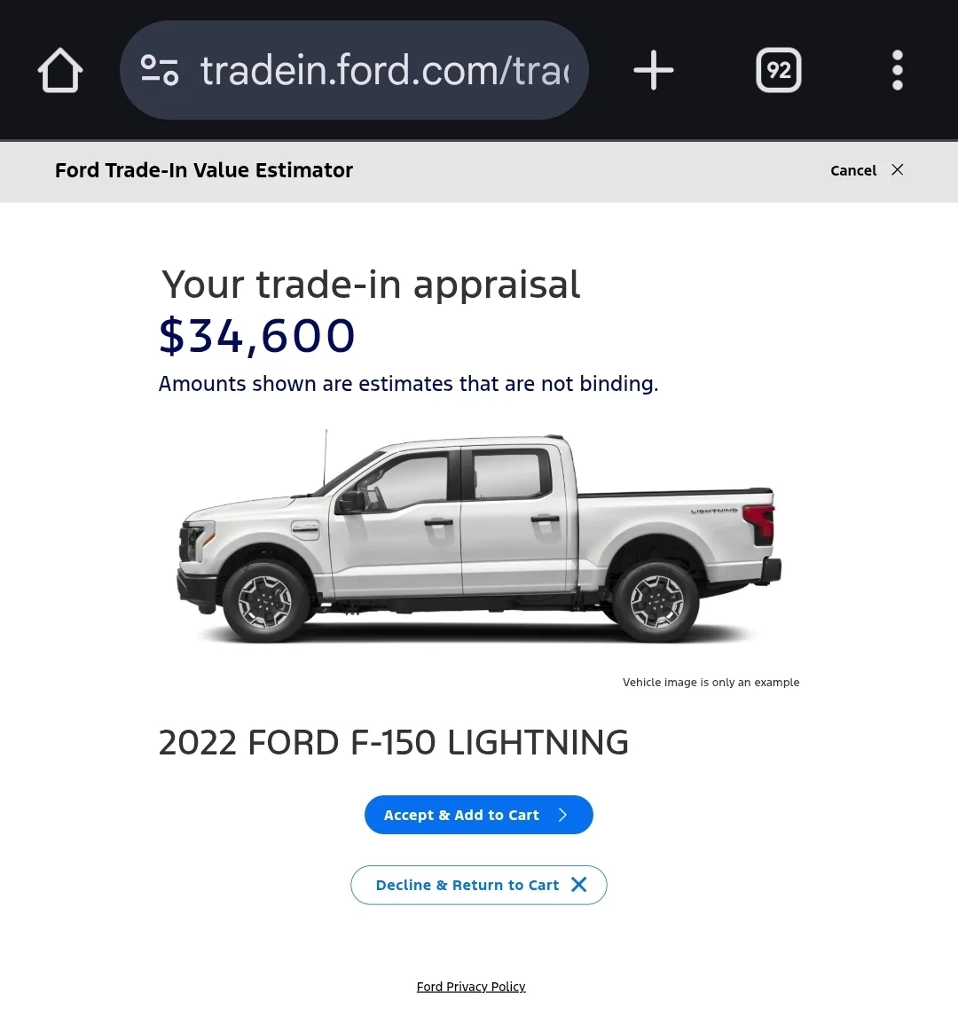 Ford F-150 Lightning Resale value for the F150L Platinum 1766408189191-lx