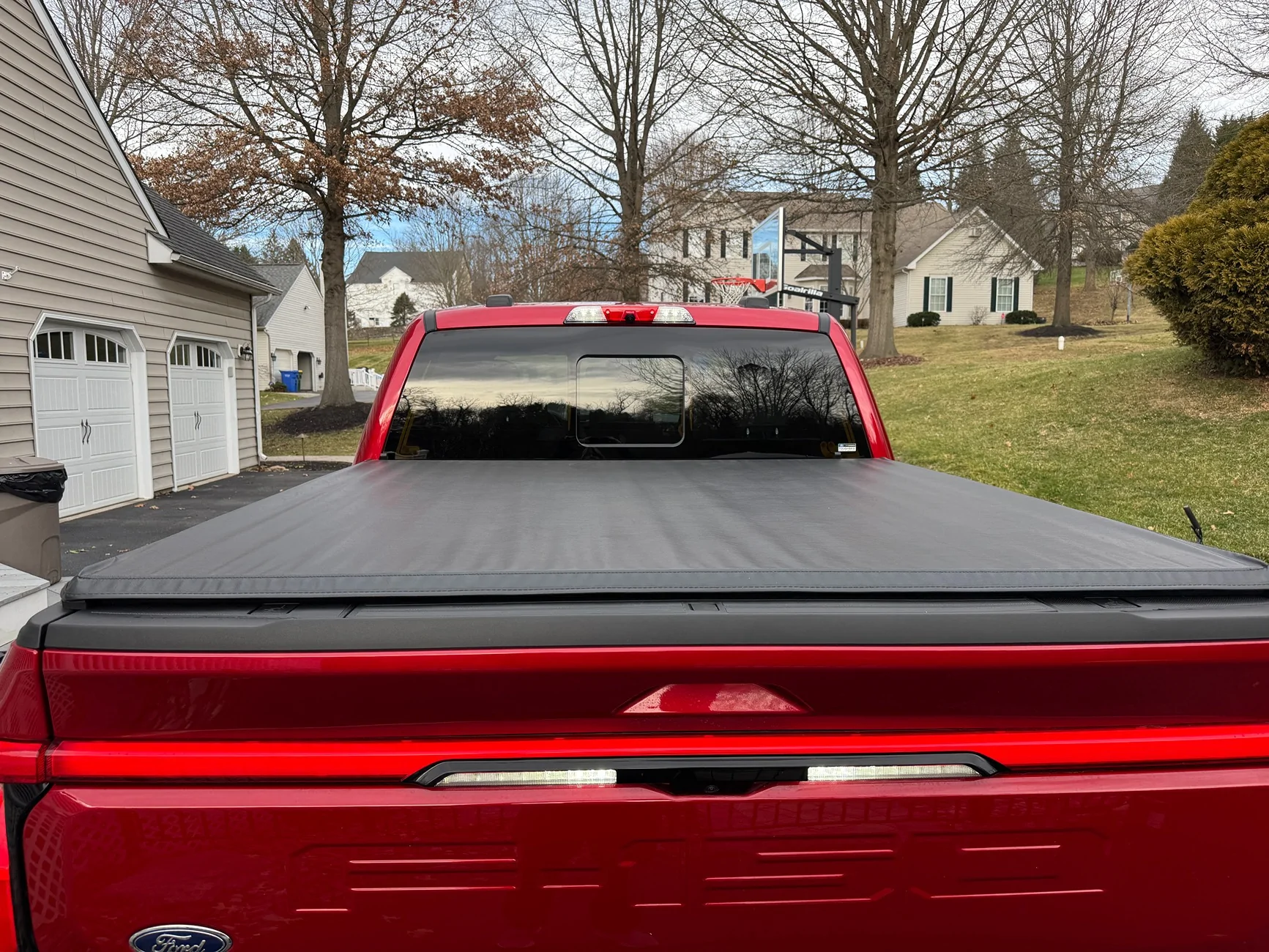 Ford F-150 Lightning FS: Ford OEM F150 2016-2026 5.5 Ft Bed Soft Roll Up Cover IMG_5745