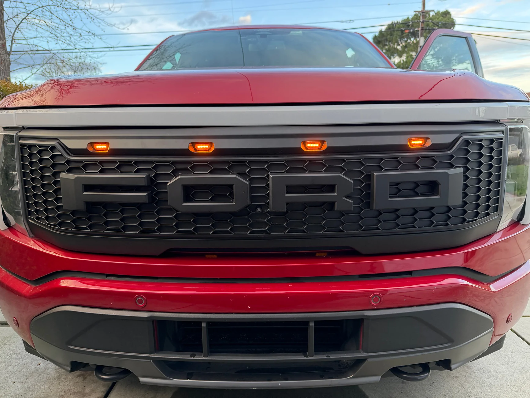 Ford F-150 Lightning ‼️ UPDATE FORD E-RAPTOR grille swap and install tutorial IMG_0427