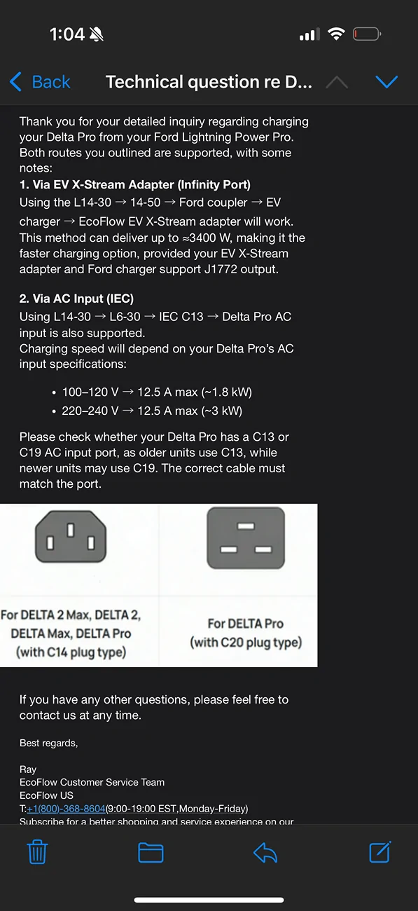 Ford F-150 Lightning Charging home battery backup system using F150 lightning IMG_8067