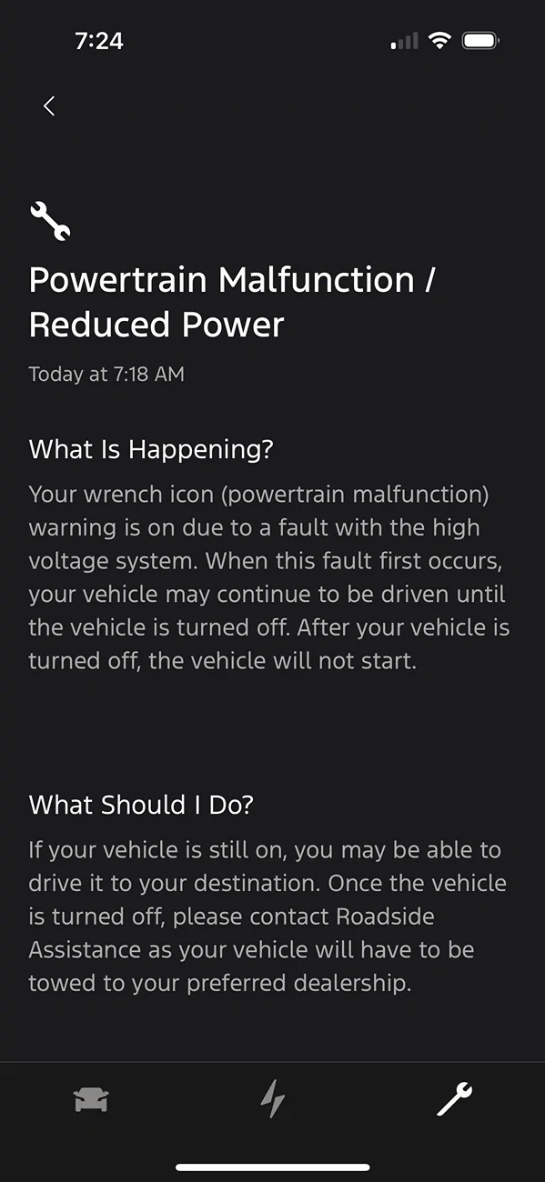 Ford F-150 Lightning Power Train Malfunction Alert IMG_5006