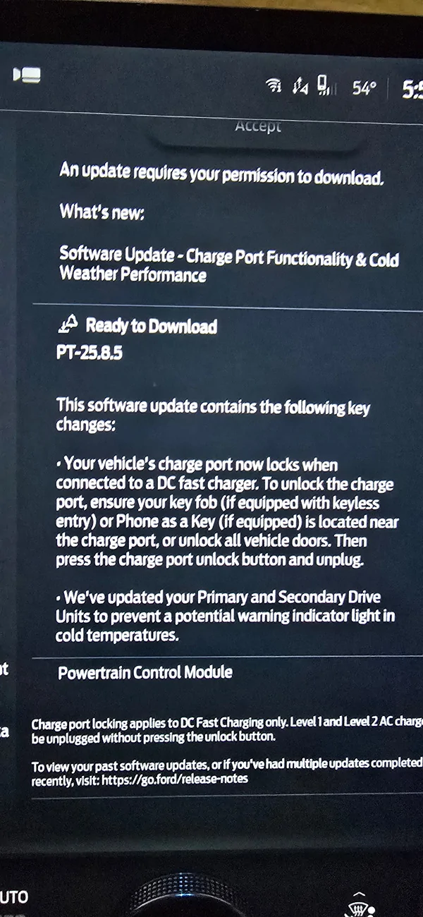Ford F-150 Lightning PT-25.8.5 : Charge Port Functionality & Cold Weather Performance 20260107_175013