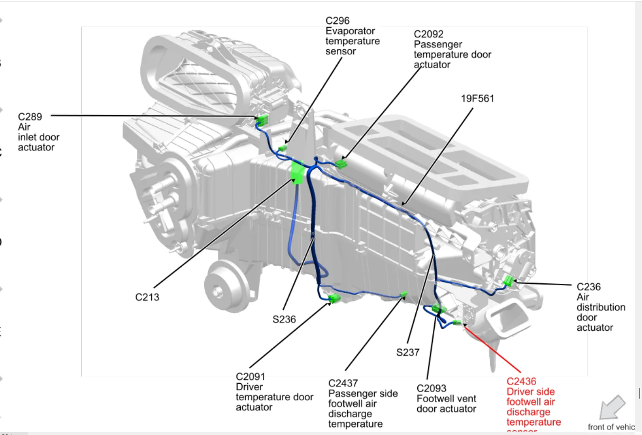 Ford F-150 Lightning Blend door actuator driver side . 1767997130304-6v