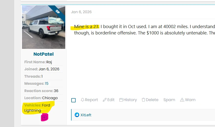 Ford F-150 Lightning 12V battery failure while driving 45mph 1768340140277-h7