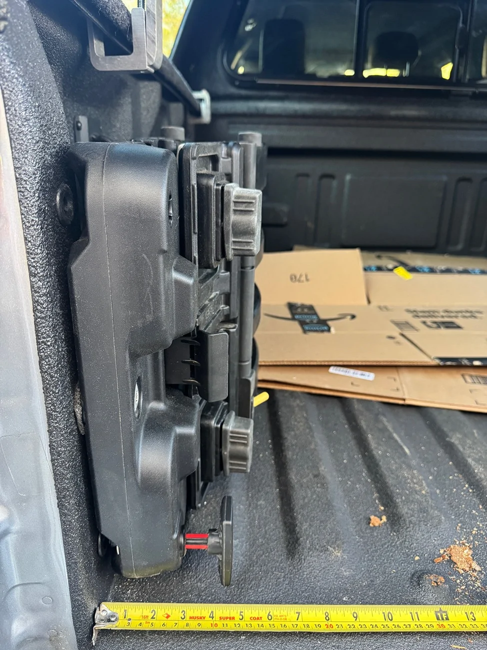 Ford F-150 Lightning Folding bed extender installed IMG_4048