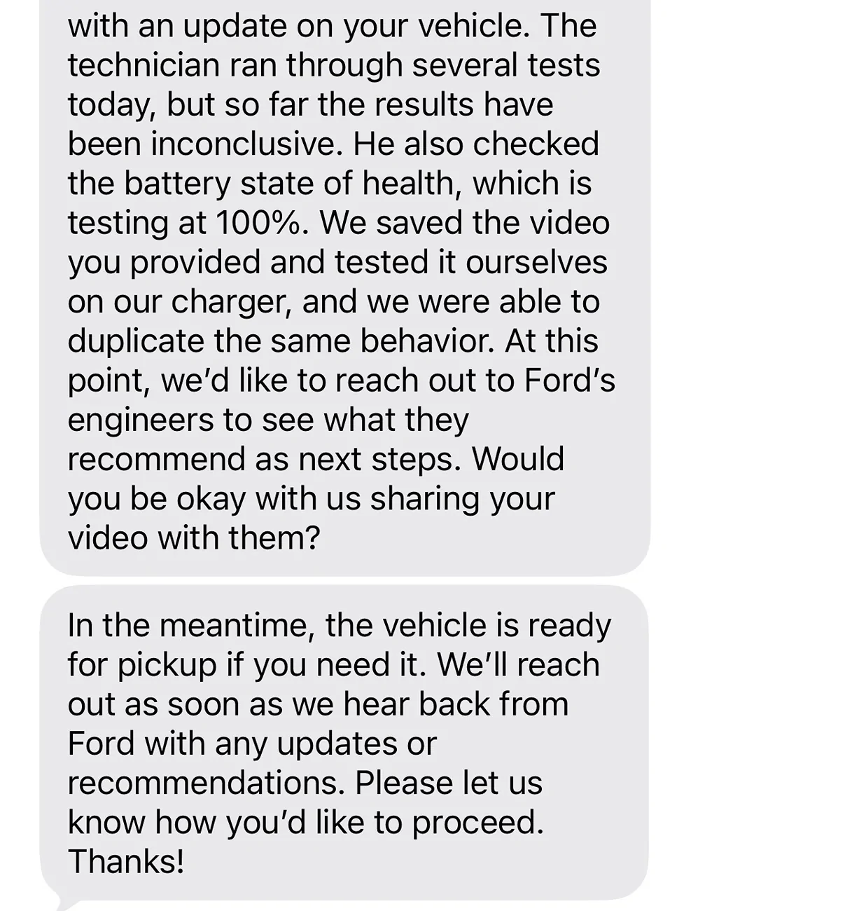 Ford F-150 Lightning Ford app says 100% charged when setting is at 85% IMG_9088