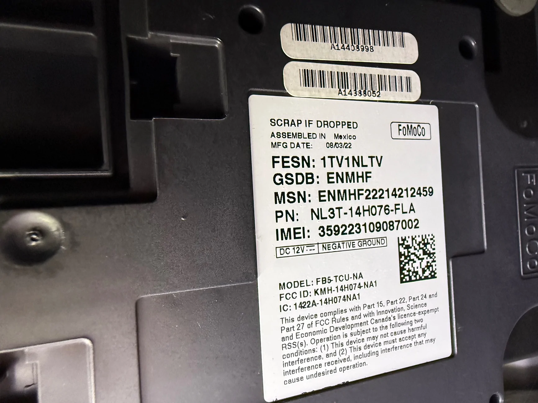 Ford F-150 Lightning Ford App Doesn't Work - Resetting Modem & Pulling Fuse 32 Didn't Work - Out of Warranty IMG_5930