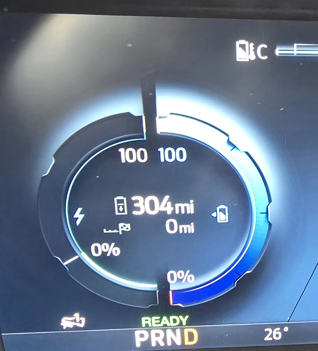 Ford F-150 Lightning Distance to destination on dash = 0kms 1769377349194-rr