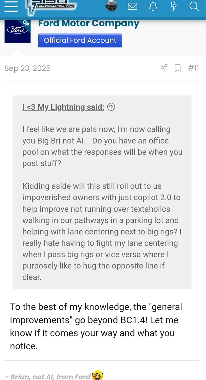 Ford F-150 Lightning Blue Cruise 1.4.x : IPMA 24.204.10.9 Screenshot_20260125-212316-845