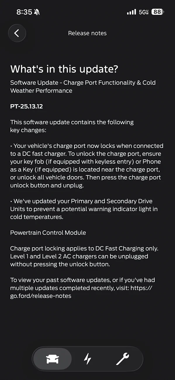 Ford F-150 Lightning Software Update PT-25.13.12 : Charge Port Functionality & Cold Weather Performance IMG_0060