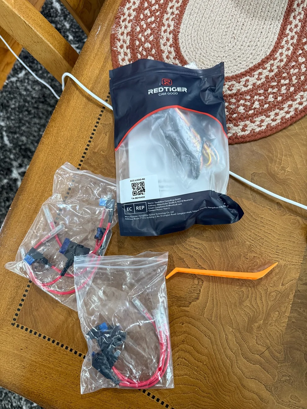 Ford F-150 Lightning Redtiger F17 Elite Dashcam Review HARDWIRE KIT PACKAGIN
