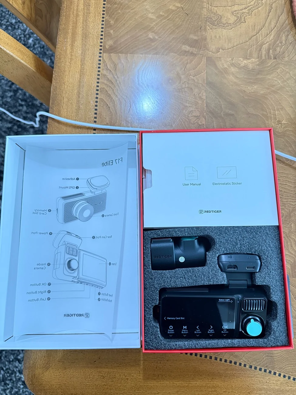 Ford F-150 Lightning Redtiger F17 Elite Dashcam Review REDTIGER UNIT