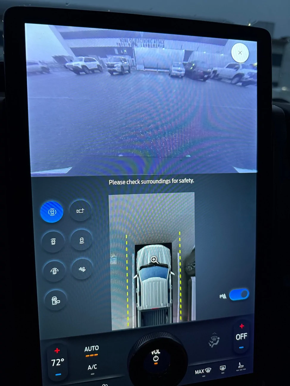 Ford F-150 Lightning 360 surround view camera cut off after recent update IMG_1660