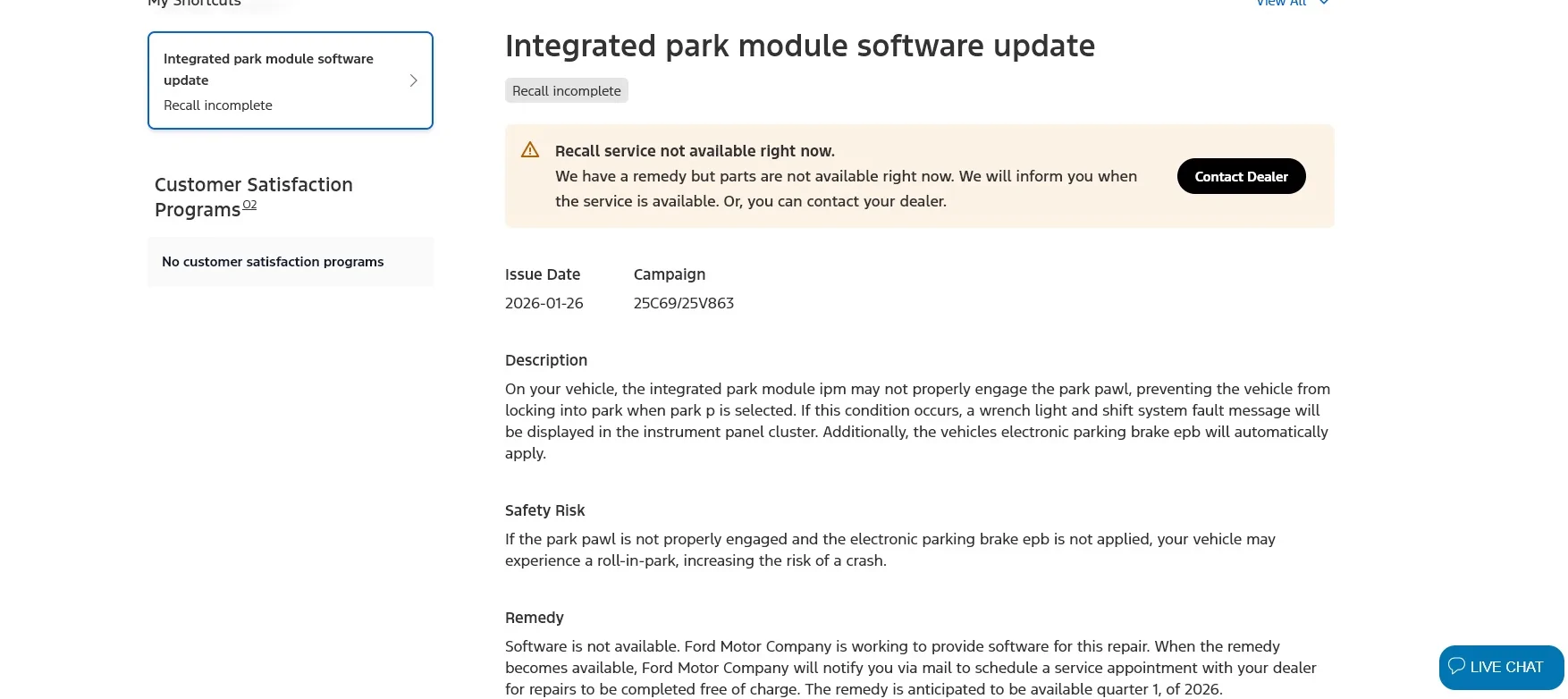 Ford F-150 Lightning 2022 Lightning Lariat ER, Can not get the BCM 24.5.1 update and ford or dealership won’t help 25C69-web site - NOT availabl