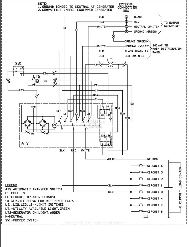 Ford F-150 Lightning Generac 6853 trips truck GFCI Wiring Diagram 2