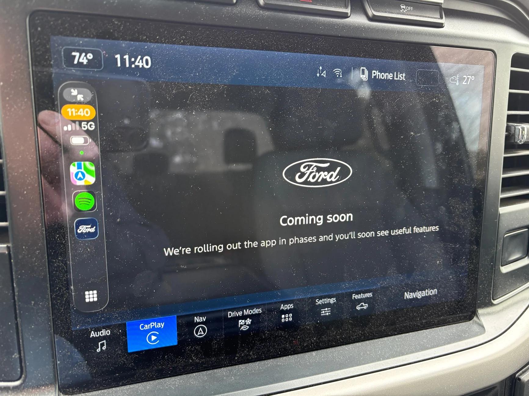 Ford F-150 Lightning New Ford App in Carplay IMG_1440