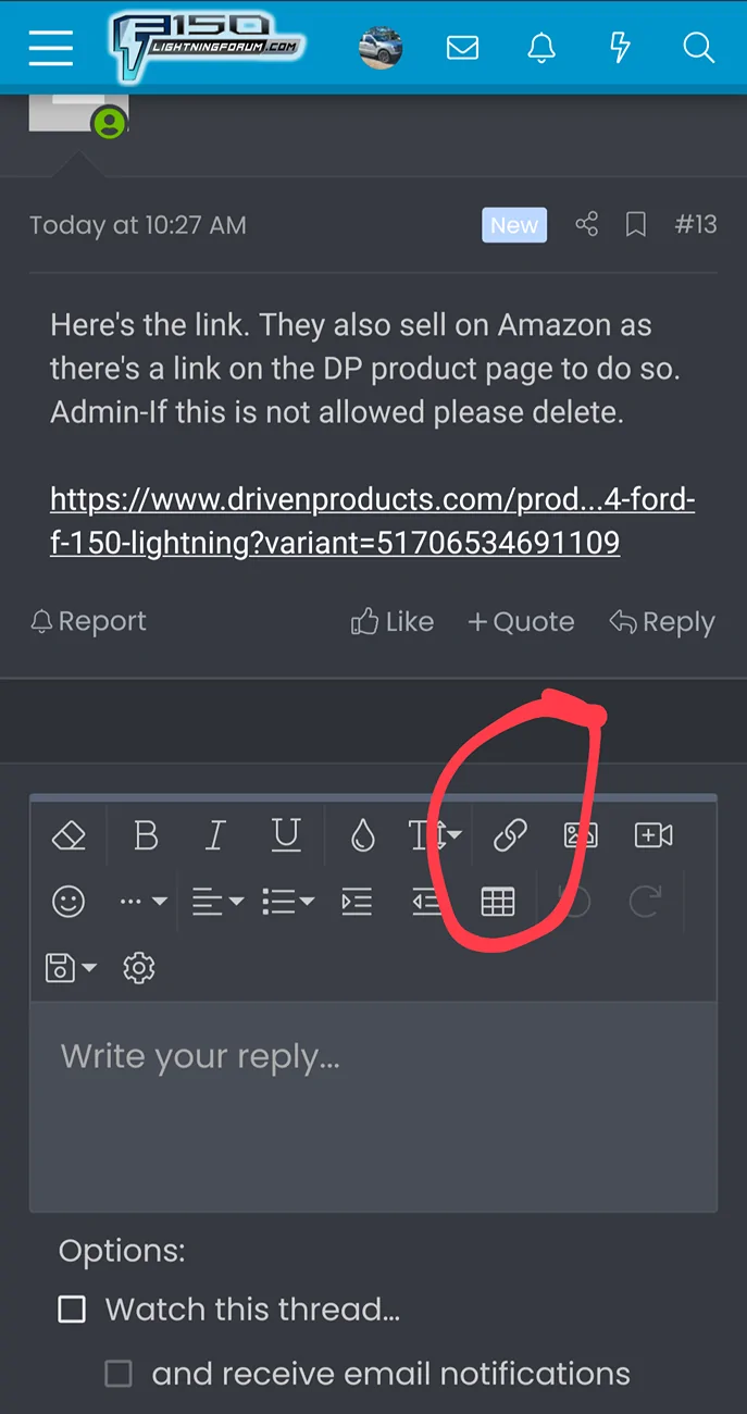 Ford F-150 Lightning Factory Wheel Black Replacement Lug Nuts From Driven Products 1282