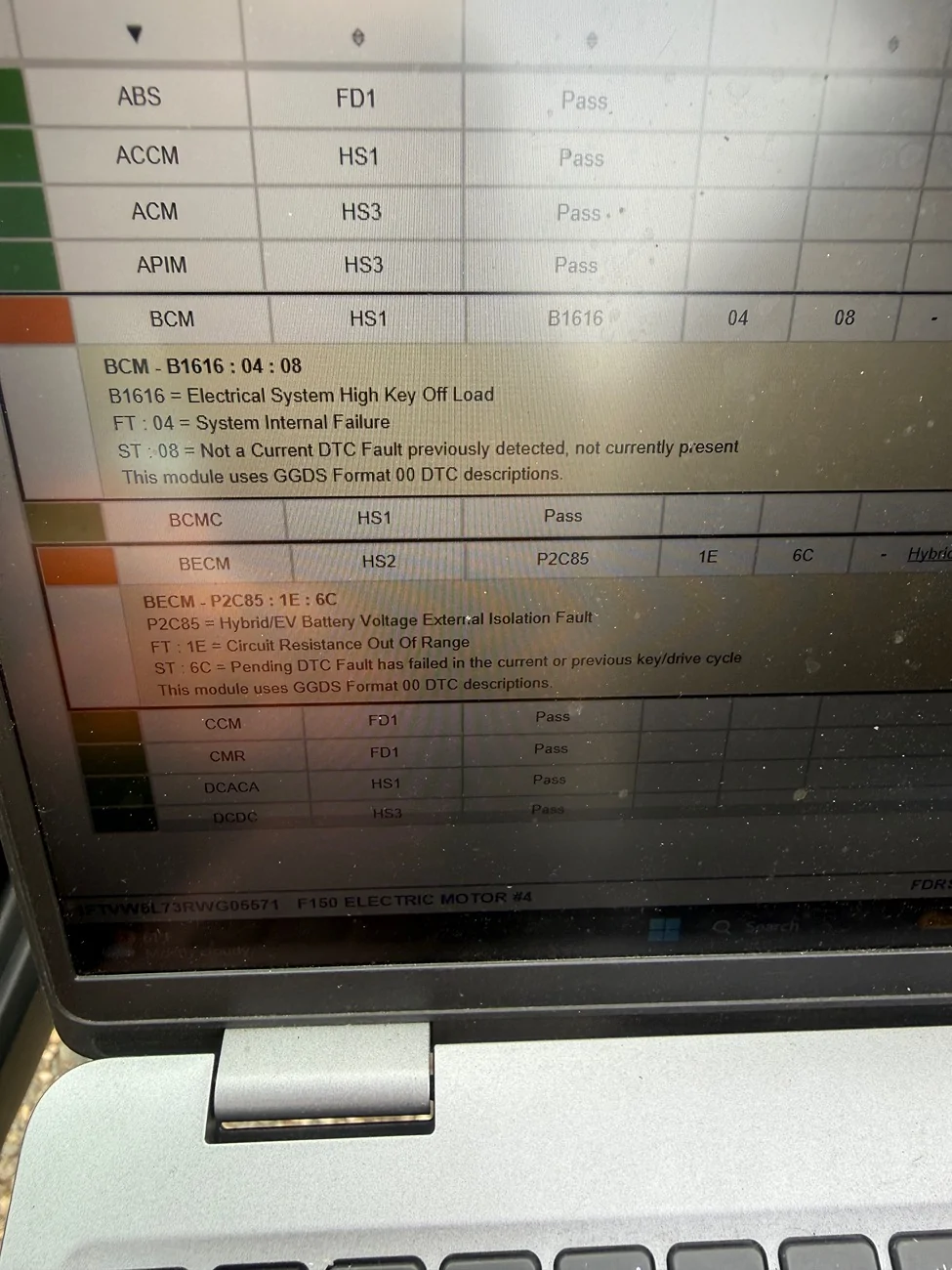 Ford F-150 Lightning "ELECTRIC SYSTEM DRAIN SERVICE REQUIRED" error IMG_1145