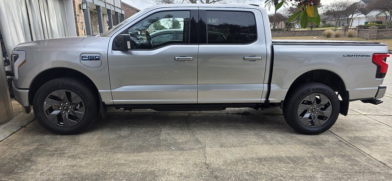 Ford F-150 Lightning Wolfbox powered running boards installed. 55101844633_2766078fe5_c