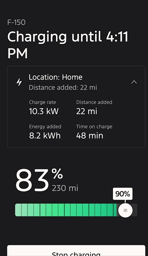 Ford F-150 Lightning Can’t set charging to 80 A via the software without power cycling FCSP 1771427137595-2m