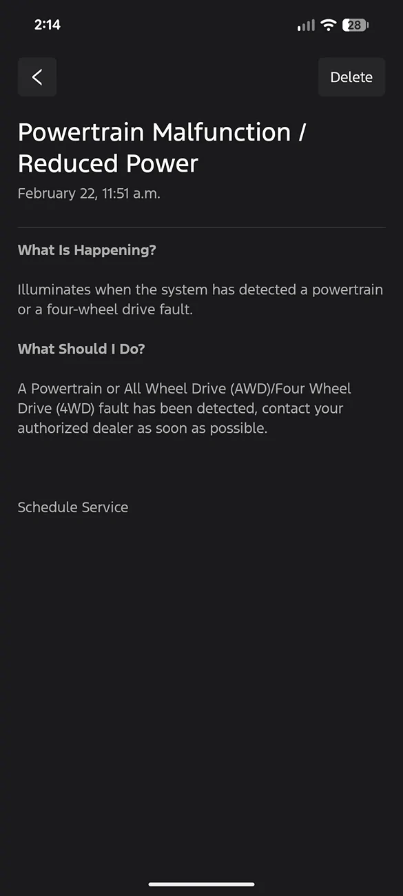 Ford F-150 Lightning Powertrain Malfunction / Reduced Power caused by air dams Screenshot_20260222-141424