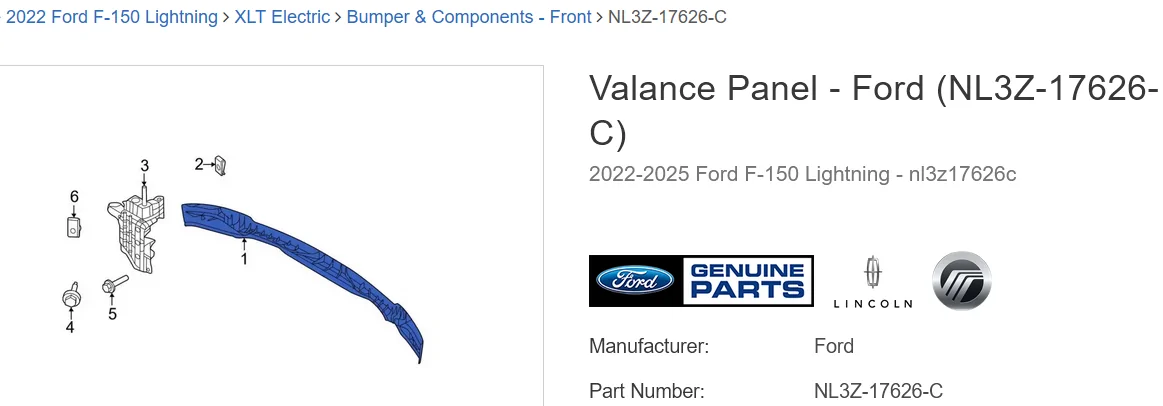 Ford F-150 Lightning Powertrain Malfunction / Reduced Power caused by air dams 1771886568626-7u
