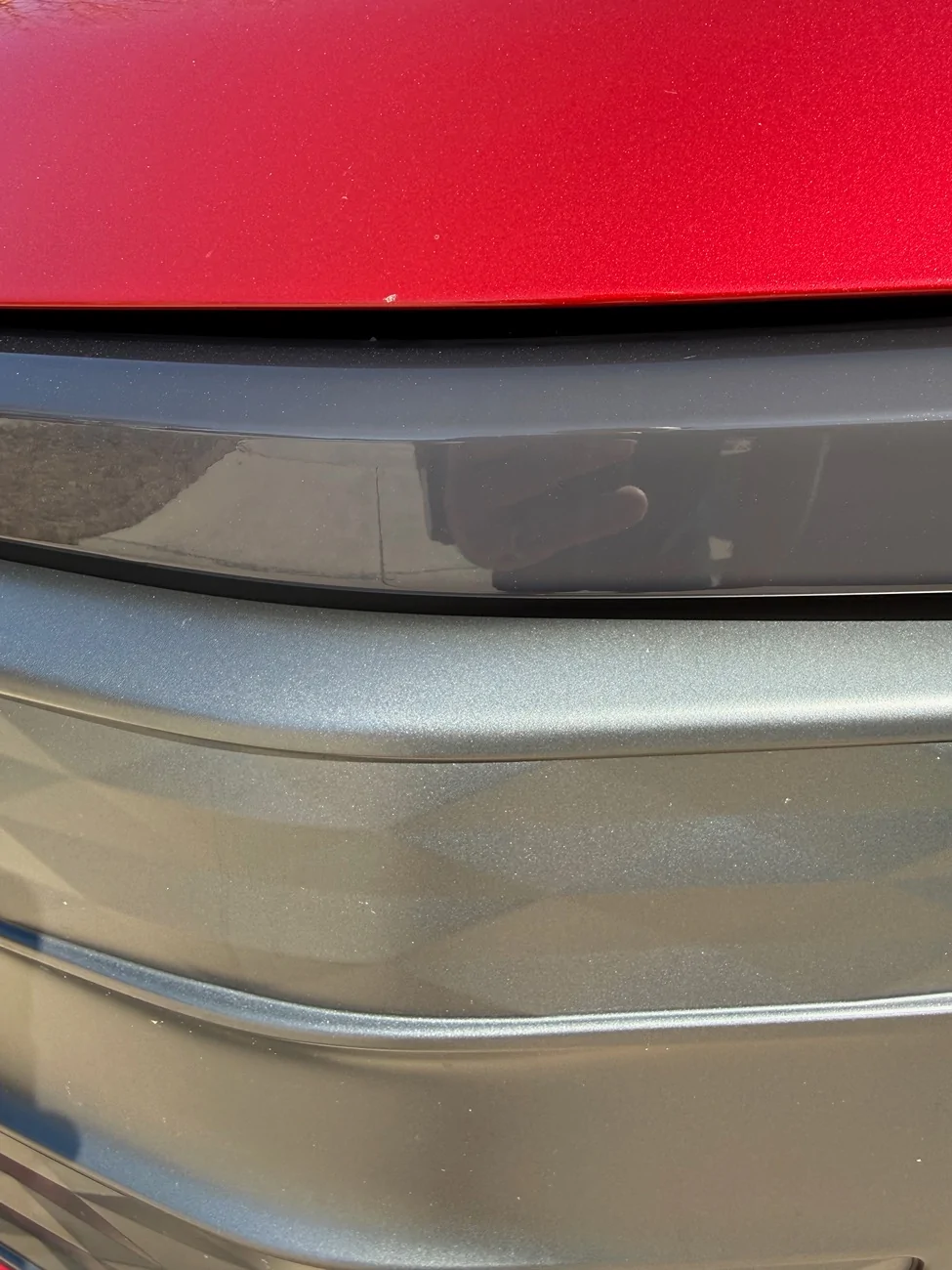 Ford F-150 Lightning Tinted light bar on Rapid Red IMG_2472