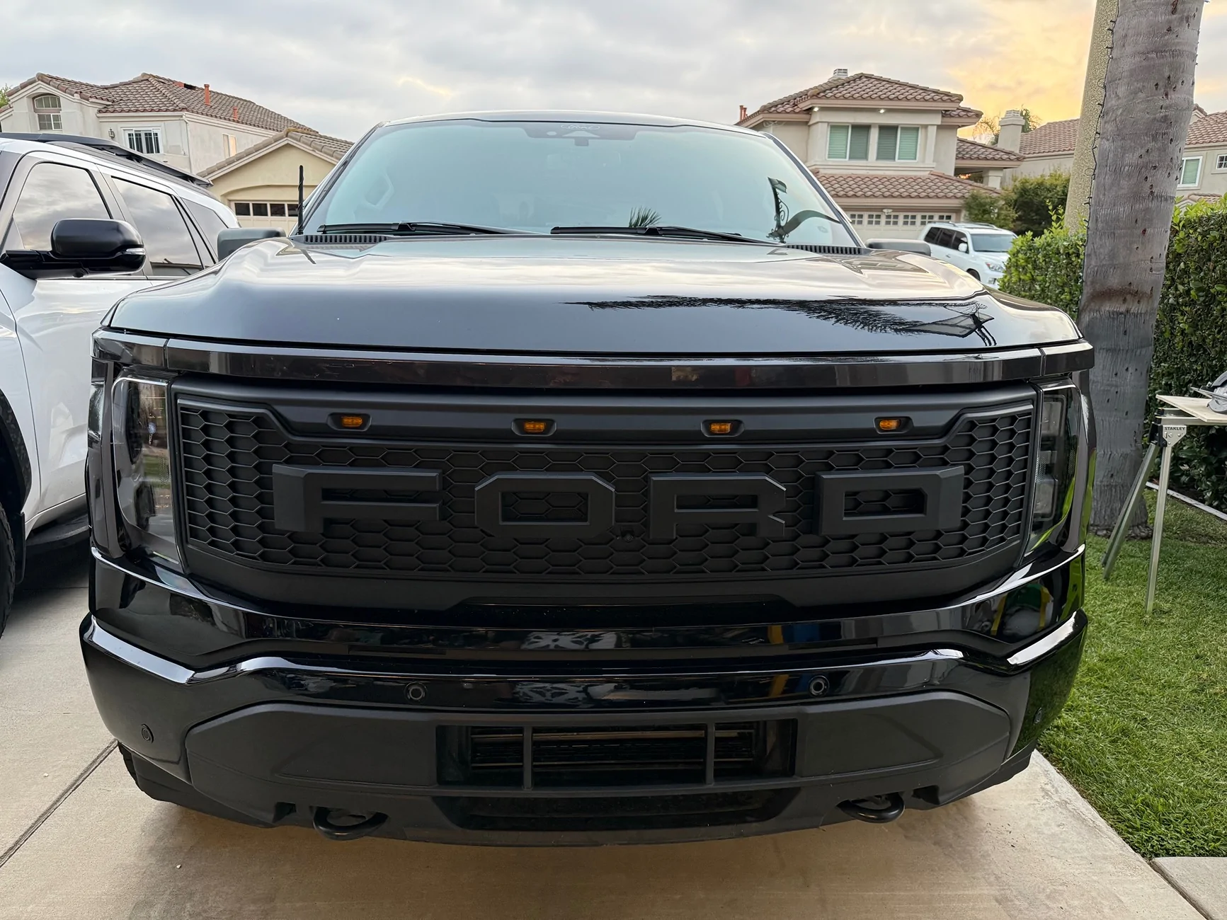 Ford F-150 Lightning Tinted light bar on Rapid Red IMG_3014
