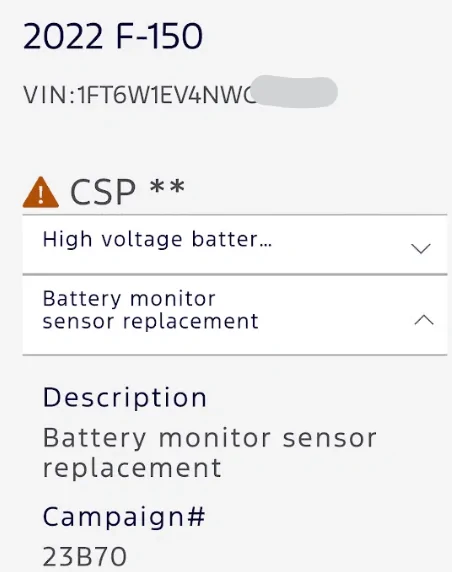 Ford F-150 Lightning CSP-23B70 Certain 2022-23 F-150 Lightnings - BMS Sensor Replacement 1772163573734-