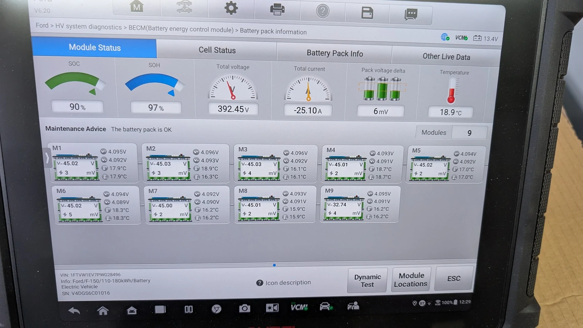 Ford F-150 Lightning Cell undervoltage of one cell - charging no longer possible PXL_20260214_112929141