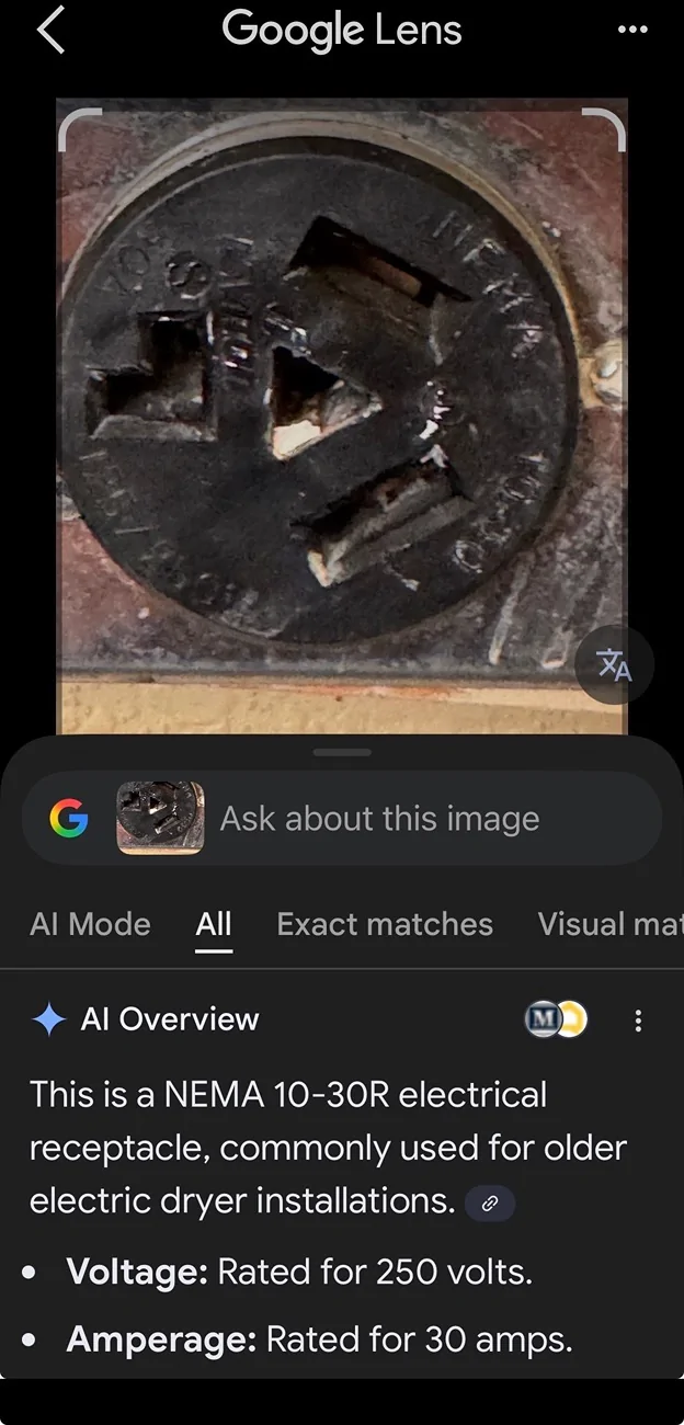 Ford F-150 Lightning Nema 10-30R on Sub-panel for charging? IMG_6607