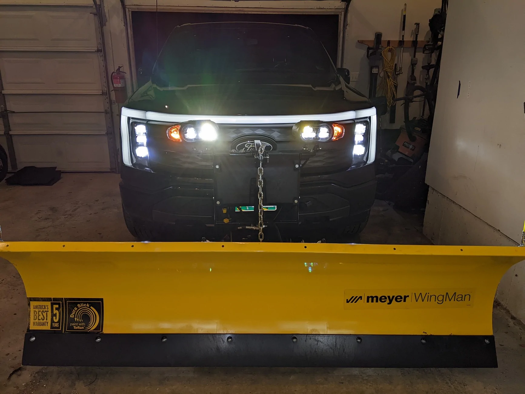 Ford F-150 Lightning Ford Lightning Meyer Wingman Snow Plow Review (Yes, a real commercial-grade front plow) PXL_20260222_022258694