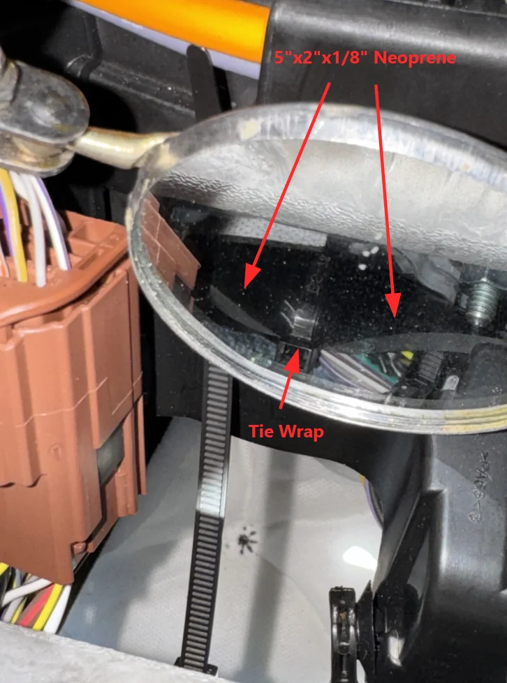 Ford F-150 Lightning 2022 Pro ER System Shutdown While Driving: Pending fix #48 Wire Bundle Neoprene Isolator