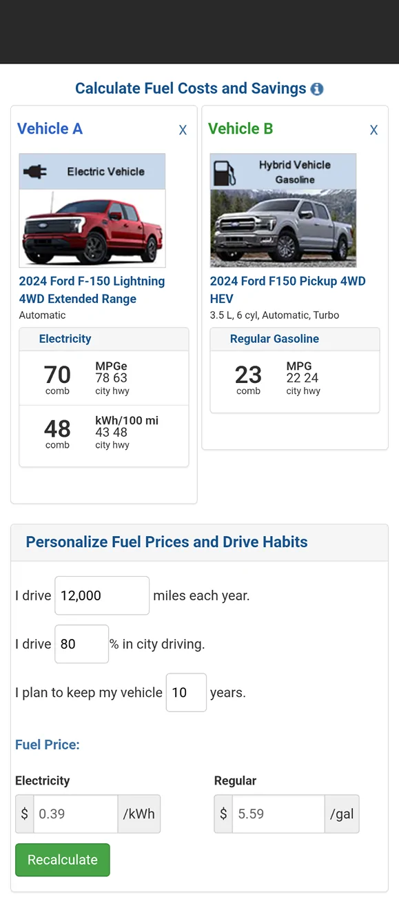 Ford F-150 Lightning Cost to fill my Lightning 1000039836