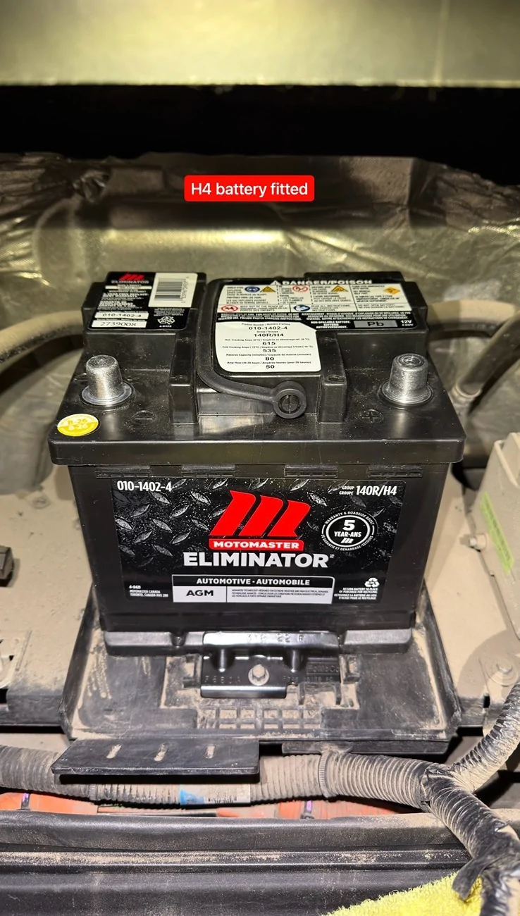 Ford F-150 Lightning 12V Battery replacement with H4 5-H4 Battery Fitted