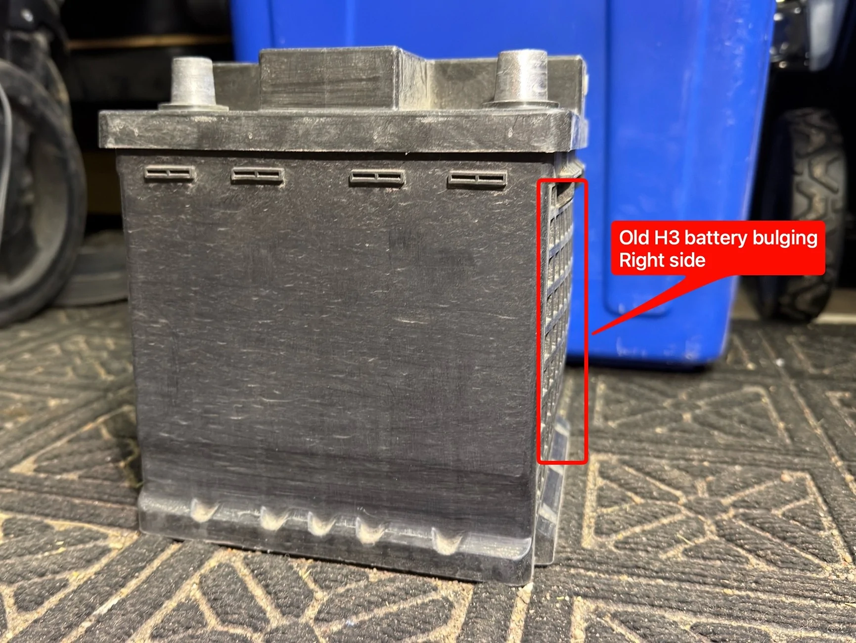 Ford F-150 Lightning 12V Battery replacement with H4 7-Battery - Bulging 1