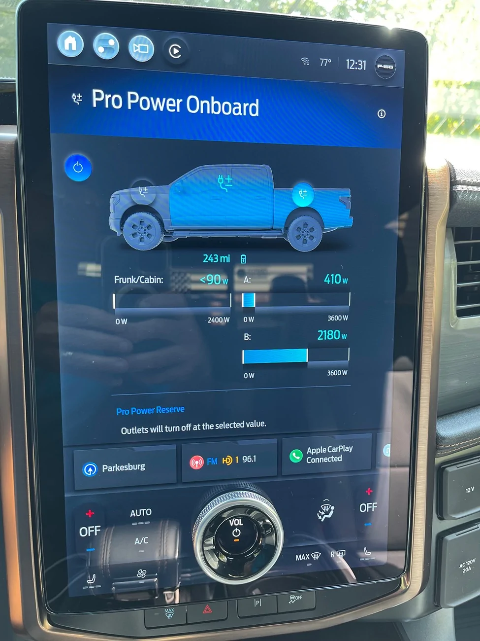 Ford F-150 Lightning Thanks, Ford, for 7.2 kW Pro Power Onboard PPO IMG_5482
