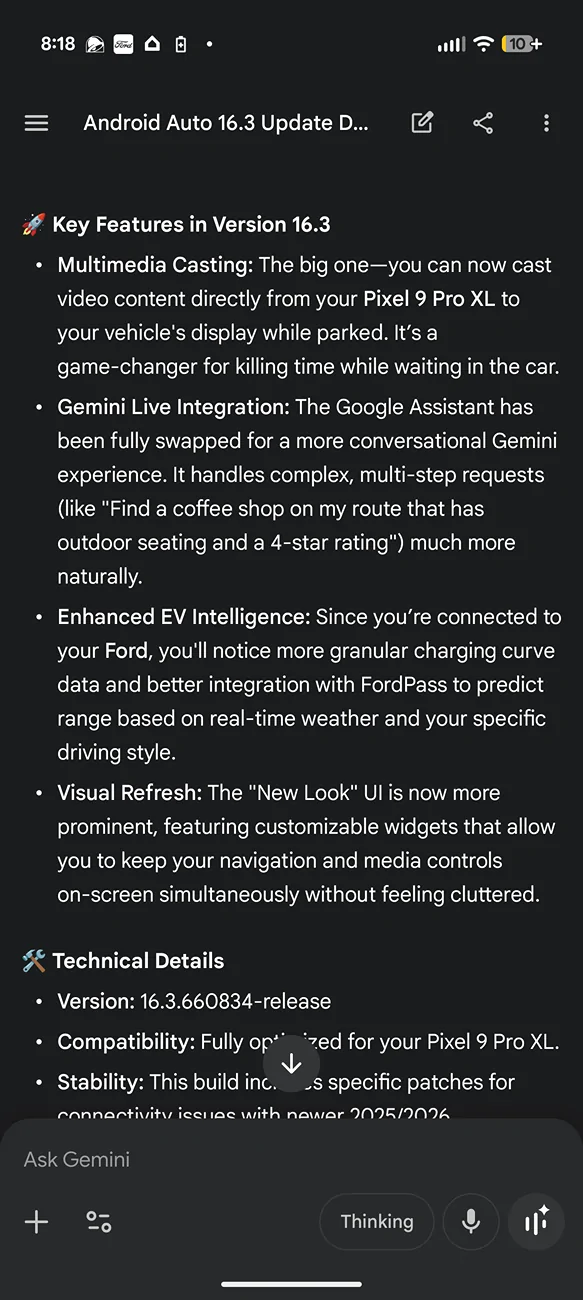 Ford F-150 Lightning New Android Auto 16.3 Video streaming 1000006555