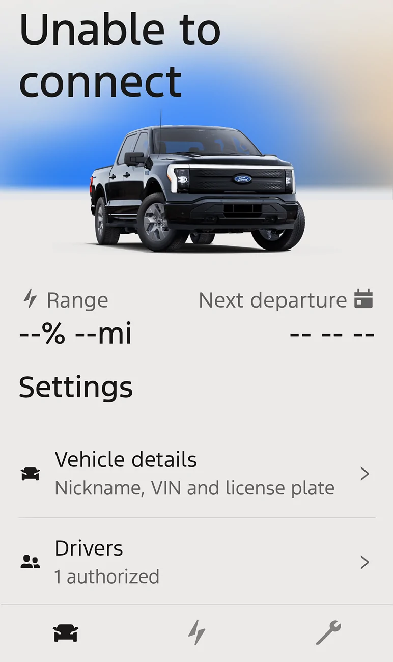 Ford F-150 Lightning Unable to Connect - Ford Pass Screenshot_20260318-072823