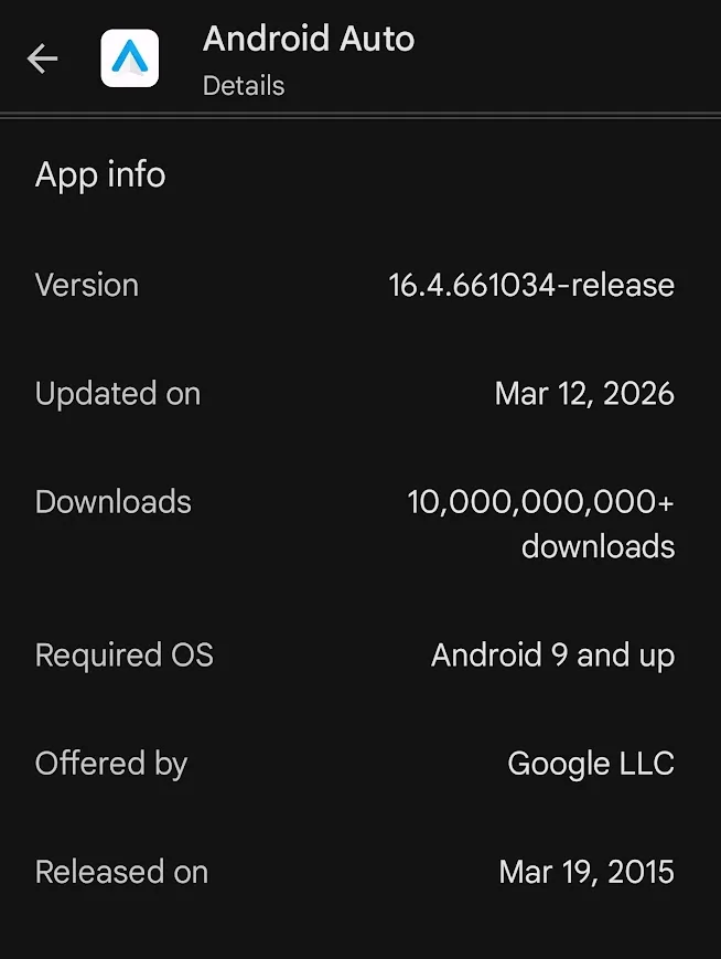 Ford F-150 Lightning Android Auto 16.4.661034 Bug fixes 1774046156308-n