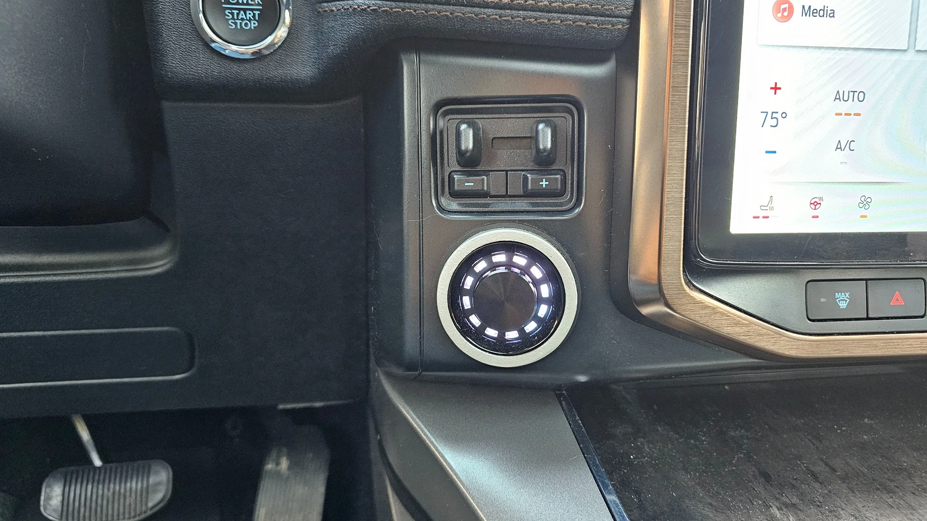 Ford F-150 Lightning Intended use for slotted space on front console? 20260321_183013