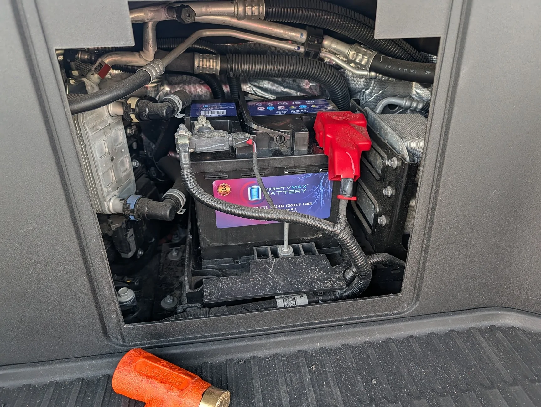 Ford F-150 Lightning 12V Battery replacement with H4 H4batteryInstalled